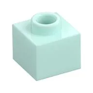 Plate 1 x 1 x 2/3 with Open Stud, Light Aqua
