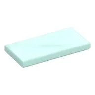 Tile 2 x 4 with Groove, Light Aqua