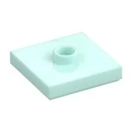 Plate Special 2 x 2 with Groove and Center Stud (Jumper), Light Aqua