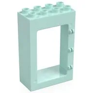 Duplo Door Frame 2 x 4 x 5, Light Aqua