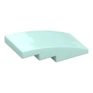 Brick Curved 4 x 2 No Studs, Light Aqua