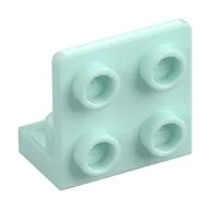 Bracket 1 x 2 - 2 x 2 Inverted, Light Aqua