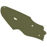 Large Figure Cape / Pauldron, Tattered, 1 Hole, Olive Green