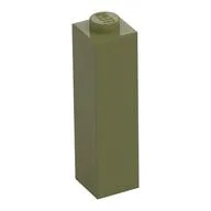Brick 1 x 1 x 3, Olive Green