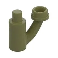 Plant, with Bar and Off-shoot with Stud, Olive Green