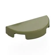 Tile Round 1 x 2 Half Circle, Olive Green