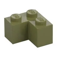 Brick 2 x 2 Corner, Olive Green
