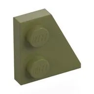 Wedge Plate 2 x 2 Right, Olive Green