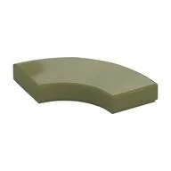 Tile 2 x 2 Curved, Macaroni, Olive Green