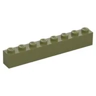Brick 1 x 8, Olive Green
