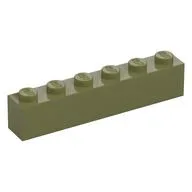 Brick 1 x 6, Olive Green