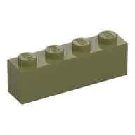 Brick 1 x 4, Olive Green