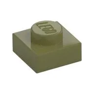 Plate 1 x 1, Olive Green