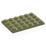 Plate 4 x 6, Olive Green