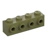 Brick Special 1 x 4 with 4 Studs on One Side, Olive Green