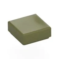 Tile 1 x 1 with Groove, Olive Green