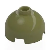 Brick Round 2 x 2 Dome Top, Vented Stud, Olive Green