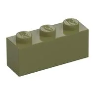 Brick 1 x 3, Olive Green