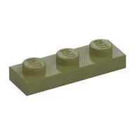 Plate 1 x 3, Olive Green