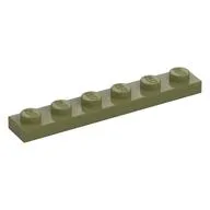 Plate 1 x 6, Olive Green