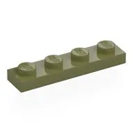 Plate 1 x 4, Olive Green