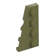 Wedge Plate 4 x 2 Left, Olive Green