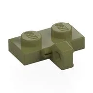Hinge Plate 1 x 2 Locking with 1 Finger on Side, without Groove, Olive Green