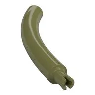 Animal Body Part / Plant, Tail / Neck / Branch / Trunk, Middle Section with Pin, Square Pin Hole, Olive Green