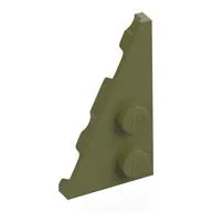 Wedge Plate 2 x 4 27° Left, Olive Green