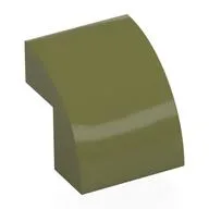 Brick Curved 2 x 2 x 1 2/3, Olive Green