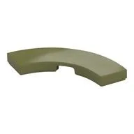 Tile 3 x 3 Curved, Macaroni, Olive Green