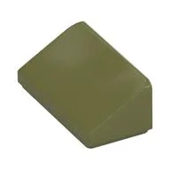 Brick Sloped 30° 1 x 2 x 2/3, Olive Green