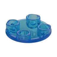 Plate Round 2 x 2 with Rounded Bottom [Boat Stud], Trans-Dark Blue