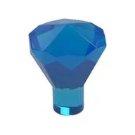 Rock 1 x 1 Jewel / Gem 24 Facet, Trans-Dark Blue
