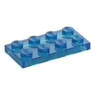 Plate 2 x 4, Trans-Dark Blue