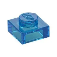 Plate 1 x 1, Trans-Dark Blue