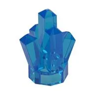 Rock 1 x 1 Crystal 5 Point, Trans-Dark Blue