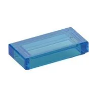 Tile 1 x 2 with Groove, Trans-Dark Blue