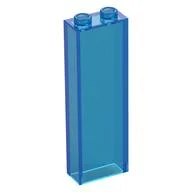 Brick 1 x 2 x 5 without Side Supports, Trans-Dark Blue