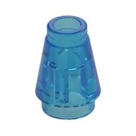 Cone 1 x 1 [Top Groove], Trans-Dark Blue