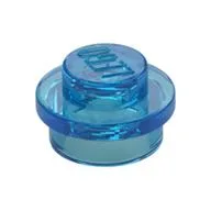 Plate Round 1 x 1 with Solid Stud, Trans-Dark Blue