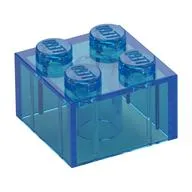 Brick 2 x 2 without Inside Ridges, Trans-Dark Blue