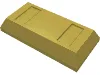 Tile Special 1 x 2 with Sloped Walls AKA Money / Gold Bar [Ingot], Chrome Gold
