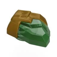 Rock, Jewel in Pearl Gold Holder Pattern, Trans-Green