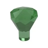 Rock 1 x 1 Jewel / Gem 24 Facet, Trans-Green