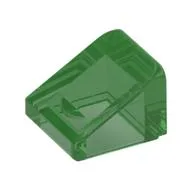 Brick Sloped 30° 1 x 1 x 2/3 (Cheese Slope), Trans-Green