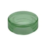 Tile Round 1 x 1, Trans-Green