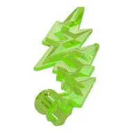 Wave / Lightning with Axle Hole, Trans-Bright Green