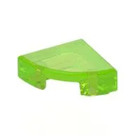 Tile Round 1 x 1 Quarter, Trans-Bright Green