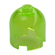 Brick Round 2 x 2 x 1 2/3 Dome Top, Hollow Stud, Trans-Bright Green